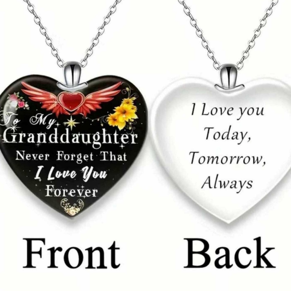 " My Granddaughter " Heart- Shaped Crystalβ Pendant Necklace